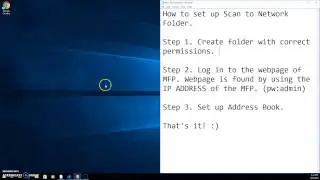 Set up Scan to Folder (SMB) in Sharp Copiers.