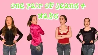 ONE PAIR OF JEANS STYLED 4 DIFFERENT WAYS✨
