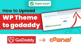 How to upload WordPress theme in GoDaddy cPanel 2024 | Initial Solution