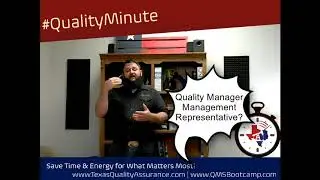 #QualityMinute  - Quality Manager vs Quality Management Representative