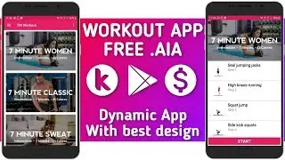 Workout app free .aia file | बेहतरीन डिजाइन वाला डायनामिक ऐप | Tech Developer