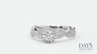 Forevermark Diamond Halo Engagement Ring in Platinum (3/4ct tw)