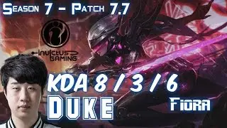 IG Duke FIORA vs POPPY Top - Patch 7.7 KR Ranked