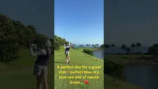 A perfect day for a great shot❤️ #golfvideo #golf #ballstriking  #coursevlog