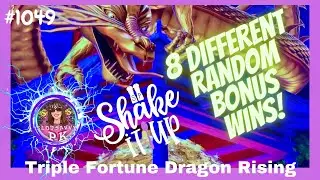 OMG!! 8 RANDOM  SHAKING Bonuses in One Video w Slot SAVVY Pk #triplefortunedragonrising