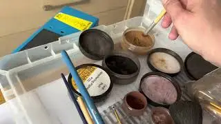 Track ballasting and weathering