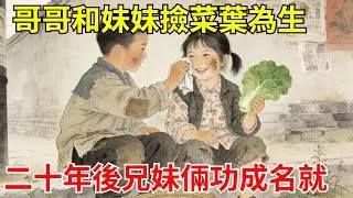 9歲哥哥和7歲妹妹被嬸娘賣作童工，逃出後沿街撿菜葉為生。二十年後兄妹倆功成名就，回鄉建義學。嬸娘瘋了般撞墻，全村哄笑！#故事頻道#聽書#民間故事#說書#善有善報#爽文