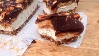 Ice Cold Snickers Cheesecake Bars (Raw, Vegan, GF) | AV Show 44