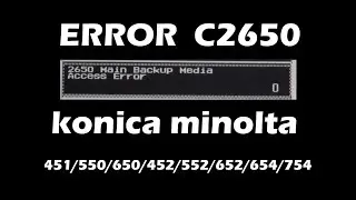 ERROR C2650  konica minolta