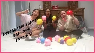 Instagram balloon popping slime challenge