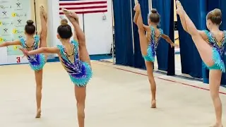 Ieva Sholoshenko in group gymnastics competition in Miami Rhythmic gymnastics