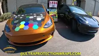 COLOR PPF WRAP - 2022 Tesla Model 3- #nanolink  & Ultra Protection Wraps - Burnt Orange