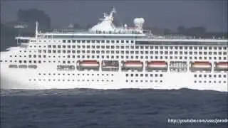 Cruise Ship OCEANA leaving A Coru&ntilde;a on 9 April 2013