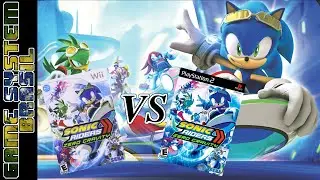 Sonic Riders Zero Gravity Wii vs Playstation 2 graphics comparison (compara&ccedil;&atilde;o gr&aacute;fica)