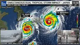 Japan s Binary Storms: Can Two Typhoons Cancel Each Other Out?