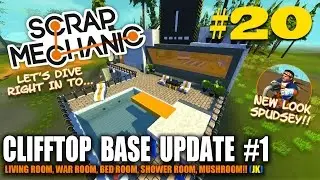 Scrap Mechanic - Cliff-top Base Part 2 - Luxury Swimming Pool.