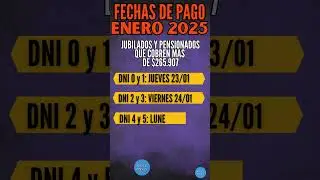 💥 FECHAS de COBRO Jubilados que cobren mas que 💲265.907 ENERO | CUANTO COBRO con BONO  #anses