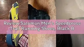Review Salomon Men's Speedcross Trail Running Shoes, Black Black Phantom, 10.5 UK