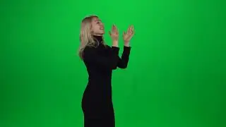 Young Female Claps Green Screen Video  Effect | No Copyright Stock Video