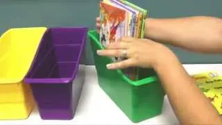 Plastic Book Storage Bins