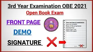 DU: Third Year Examination OBE 2021 | Front Page Demo & Signature | SOL | NCWEB | REGULAR