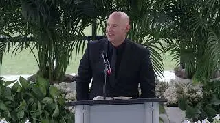 Pastor TJ McCormick speaks at Jason Jenkins' Celebration of Life