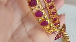 A1A10 Ruby bracelet, plated with 5 gold.