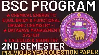 Chemical energetic equilibrium functional question paper! Database management question paper! Bsc
