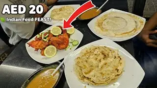 AED 20 Indian Food Feast in UAE 🇦🇪 | Cheap & Best Indian Street Food | Full Meal Review