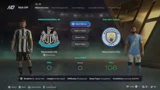 EA SPORTS FC 26 Newcastle United-Manchester City EFL Cup Semi-final full match 25/26 PS5