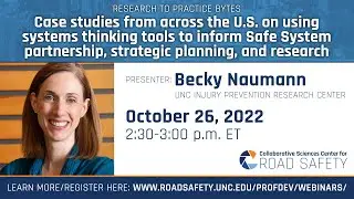 Using systems thinking tools to inform Safe System partnership, strategic planning, and research