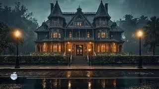 Midnight Mystery at the Mansion 🕯️ | Rainstorm & Wind Sounds for Sleep