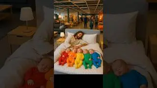 Jesus and Babies 🛏️👶🌟 Run from Bed to Bed in Rainbow Dreamland