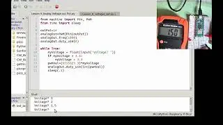 Pi Pico Lesson 9 analog Voltage using PWM.
