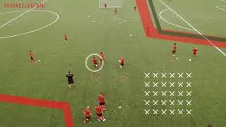 Pass in den freien Raum | &Uuml;bung f&uuml;r E-Jugendtraining im Fu&szlig;ball | (T&ouml;dlicher Pass)