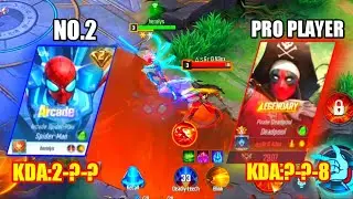 I meet the pro player deadpool | spider man vs deadpool | hard gameplay | marvel super war