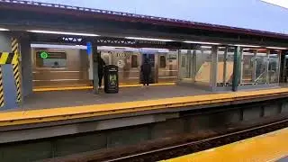 IRT Pelham Line: Manhattan Bound R62A (6) Train Arriving & Departing Parkchester 