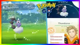 Shiny Incarnate form of Thundurus in Pok&eacute;mon Go #shorts