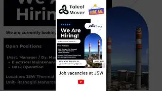 Job vacancies at JSW Energy | BE B Tech in Electrical Engineering and Mechanical Engineering #jobs
