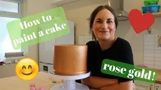 How to paint a cake rose gold!