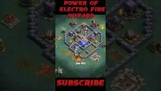 Power of Electro fire wizard in Builder base #clashofclans #coc #builderbase9