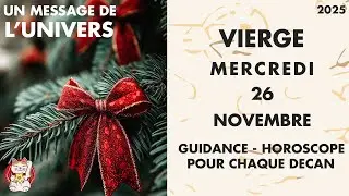 VIERGE MERCREDI 26 NOVEMBRE Vous reprenez le contr&ocirc;le d&rsquo;une situation bloqu&eacute;e