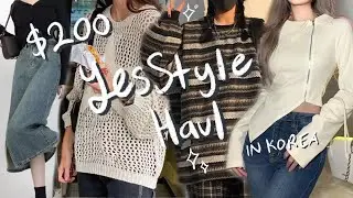 $200 YesStyle try on Haul in Korea ♡