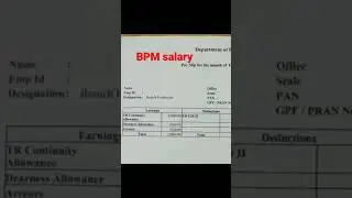 gds bpm salary slip oct 2022 #bpm #centralgovtjobs #abpm #onlinetransfer #onlinetransfer