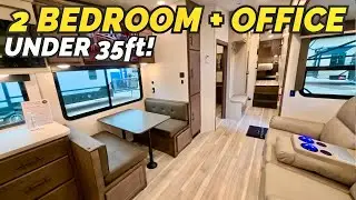 НОВЫЙ автодом с 2 спальнями и офисом, менее 35 футов! 2026 Keystone Cougar 29MD с пятым колесом