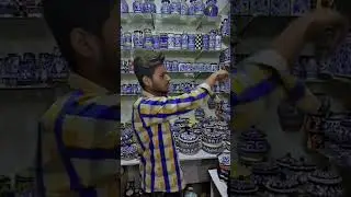 Multani blue pottery display #bluepottery #foryou #ceramic #pottery #potterylover #art #potterystudo
