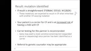 CF Carrier Screening  Genetic Counseling