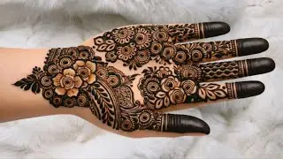 Trendy Front Hand Mehendi Design | Heavy Modern Floral Pattern