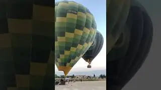 A hot air balloon flight in Pamukkale.Полёт на воздушном шаре в Памуккале. #balloon #air #pamukkale