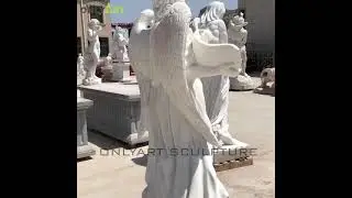 Outdoor high quality hand carved marble/stone/white marble woman angel garden statues.